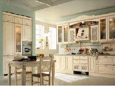 Шикарная деревянная кухонная мебель